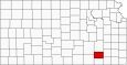 Elk County Map Kansas Inset