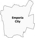 Emporia City Map Virginia