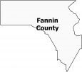 Fannin County Map Georgia