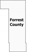 Forrest County Map Mississippi