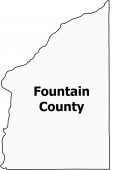 Fountain County Map Indiana