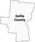 Gallia County Map Ohio