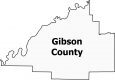 Gibson County Map Indiana