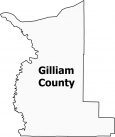 Gilliam County Map Oregon
