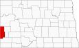Golden Valley County Map North Dakota Locator