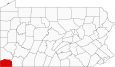Greene County Map Pennsylvania Locator