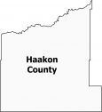 Haakon County Map South Dakota