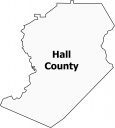 Hall County Map Georgia