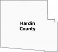 Hardin County Map Ohio