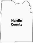 Hardin County Map Tennessee