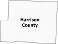 Harrison County Map Ohio