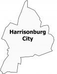Harrisonburg City Map Virginia