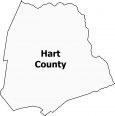 Hart County Map Georgia