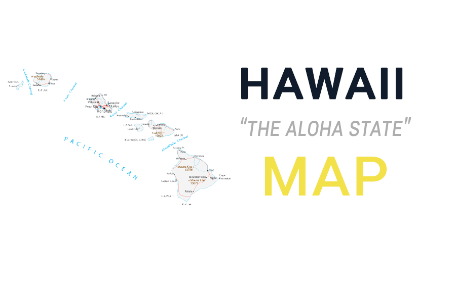 Map of Hawaii - Islands and Cities - GIS Geography