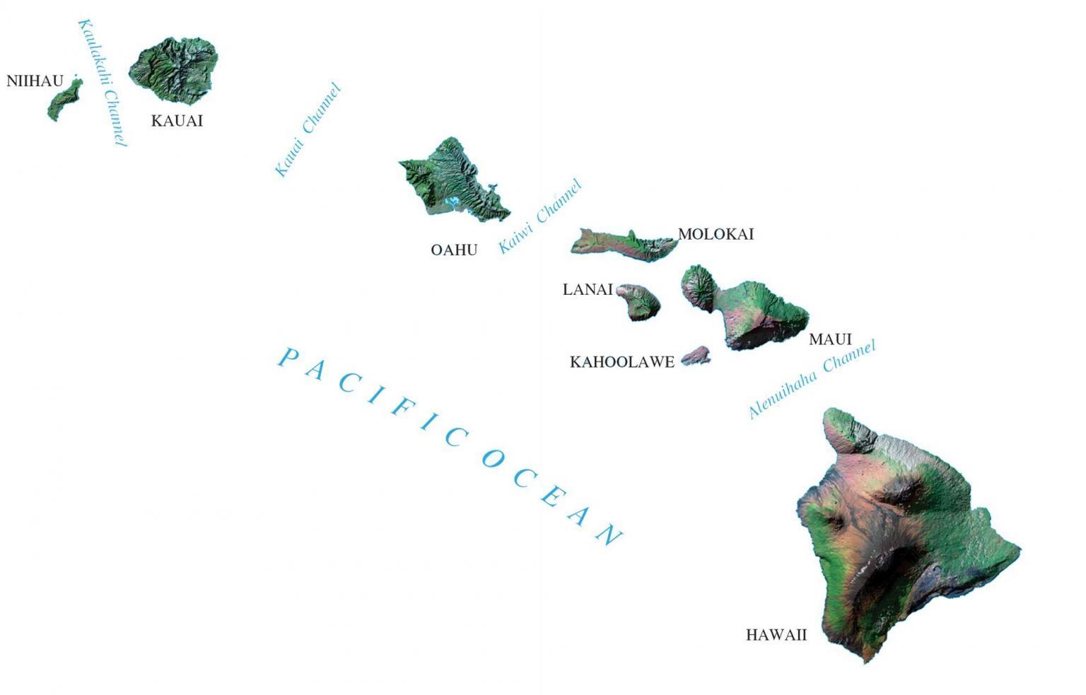 Hawaii Rivers and Channels Map - GIS Geography