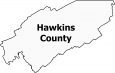 Hawkins County Map Tennessee