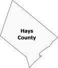 Hays County Map Texas