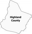 Highland County Map Virginia