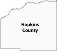 Hopkins County Map Texas