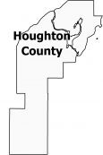 Houghton County Map Michigan
