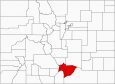 Huerfano County Map Colorado Locator
