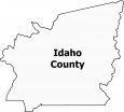 Idaho County Map Idaho