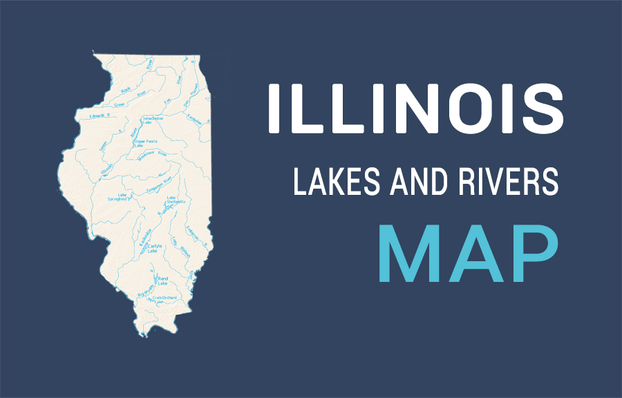 Illinois Lakes Rivers Map Feature 