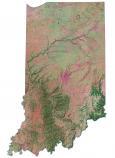 Indiana Satellite Map