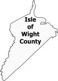 Isle of Wight County Map Virginia