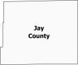 Jay County Map Indiana