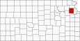 Jefferson County Map Kansas Inset