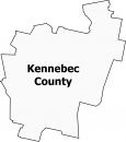 Kennebec County Map Maine