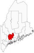 Kennebec County Map Maine Locator