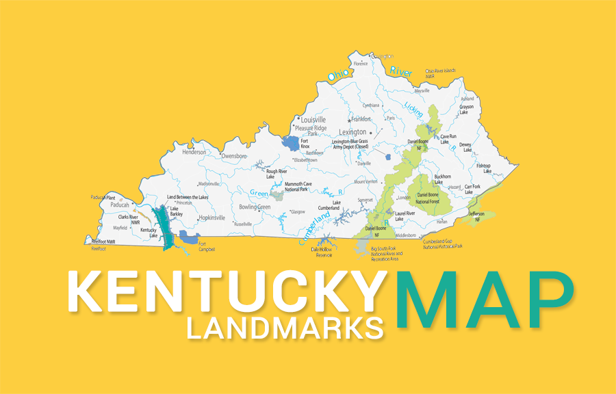 Kentucky State Parks Map Kentucky State Map - Places And Landmarks - Gis Geography