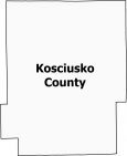 Kosciusko County Map Indiana