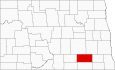 LaMoure County Map North Dakota Locator