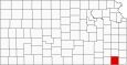 Labette County Map Kansas Inset