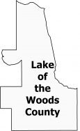 Lake of the Woods County Map Minnesota
