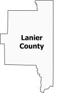 Lanier County Map Georgia