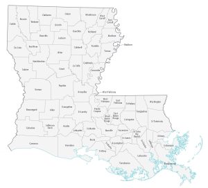 Louisiana Parish Map