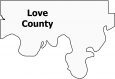 Love County Map Oklahoma