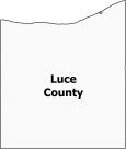 Luce County Map Michigan