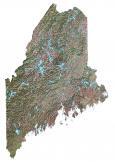 Maine Satellite Map