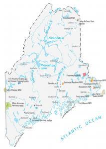 Maine State Map – Places and Landmarks