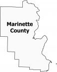 Marinette County Map Wisconsin