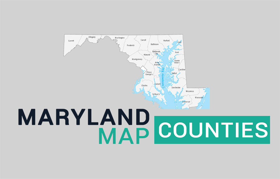 Maryland County Map and Independent City - GIS Geography