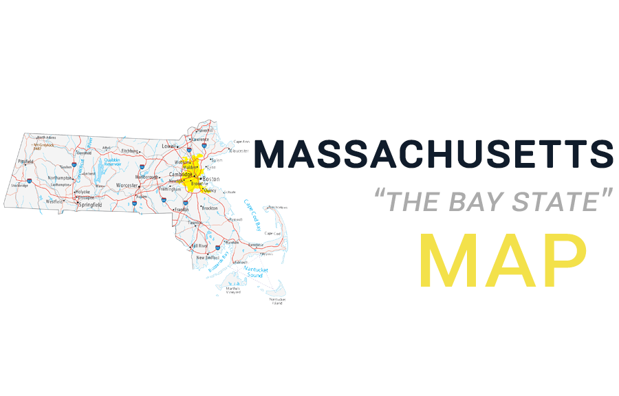 Map Of Massachusetts - Cities And Roads - GIS Geography