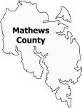 Mathews County Map Virginia