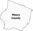 Maury County Map Tennessee