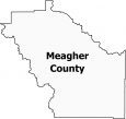 Meagher County Map Montana